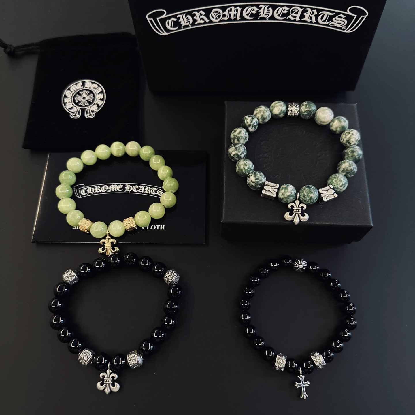 Chrome Hearts Beaded Bracelets Set Chrome Hearts Beaded Bracelets Set